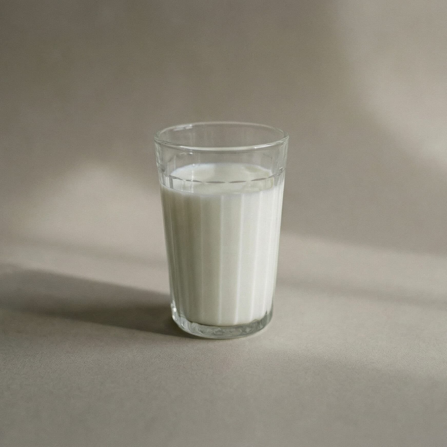 A glass of milk